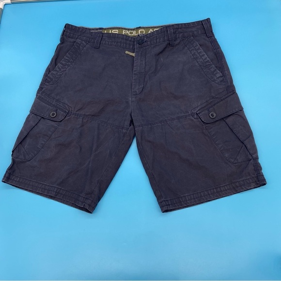U.S. Polo Assn. Blue Cargo Shorts Casual Cotton 40” - Picture 1 of 10